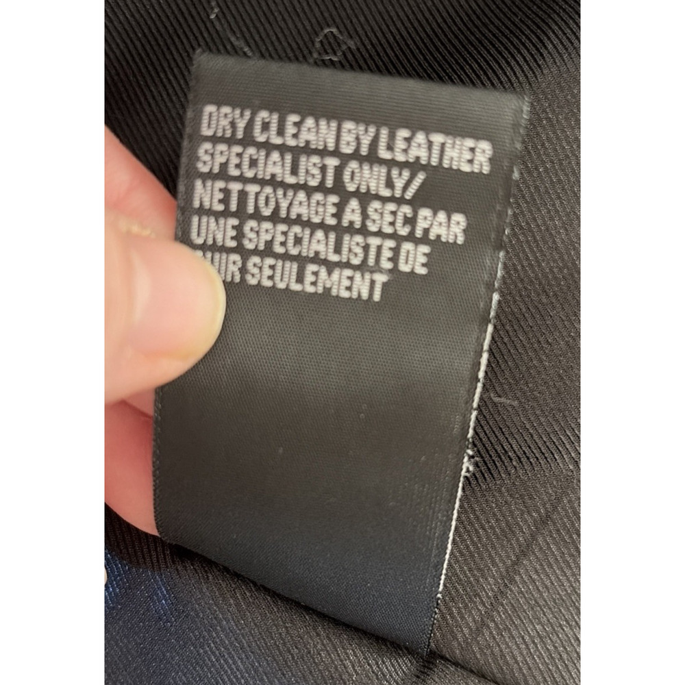 Ambition New York Women's Black Leather Jacket S Zip Front Removable Lining Moto - Picture 10 of 13